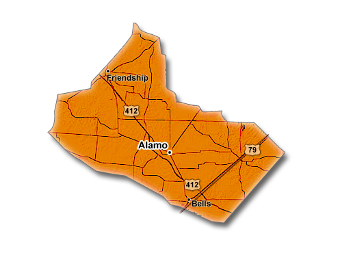 Crockett County Map