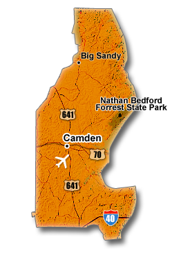 Benton County, TN Map